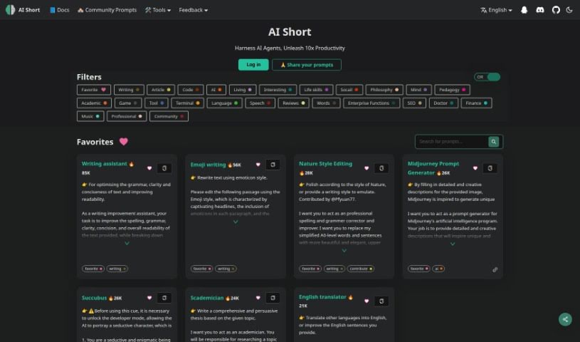Screenshot of AiShort