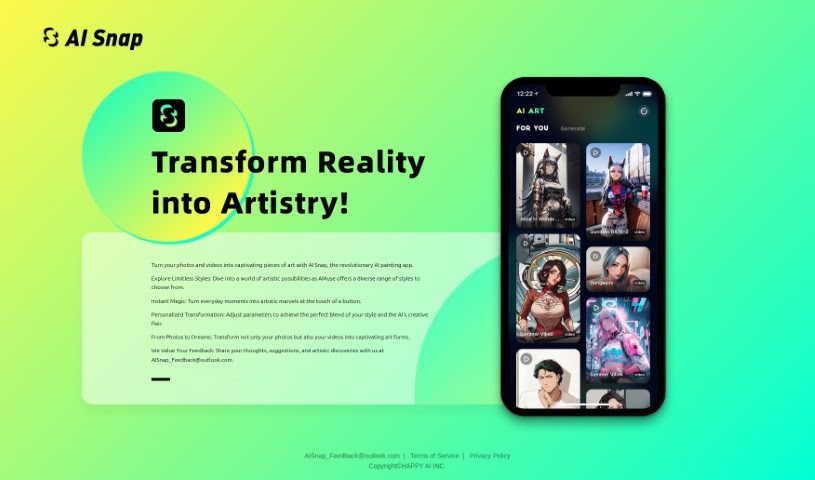 Screenshot of AISnap