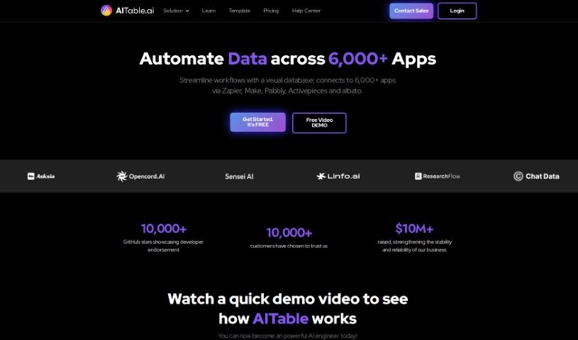 Screenshot of Aitable