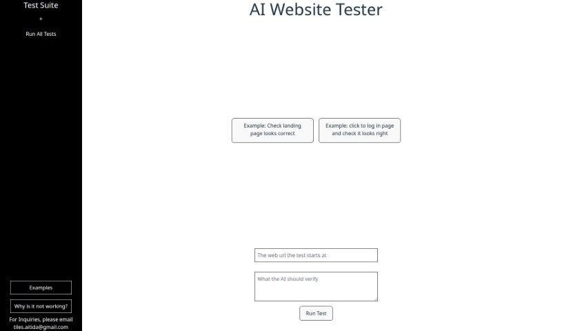 Screenshot of Aitida Test Suite