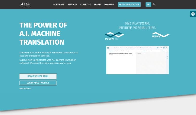 Screenshot of Alexa Translations AI