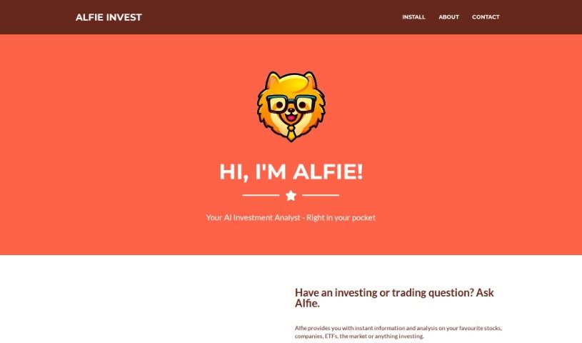 Screenshot of Alfie Invest