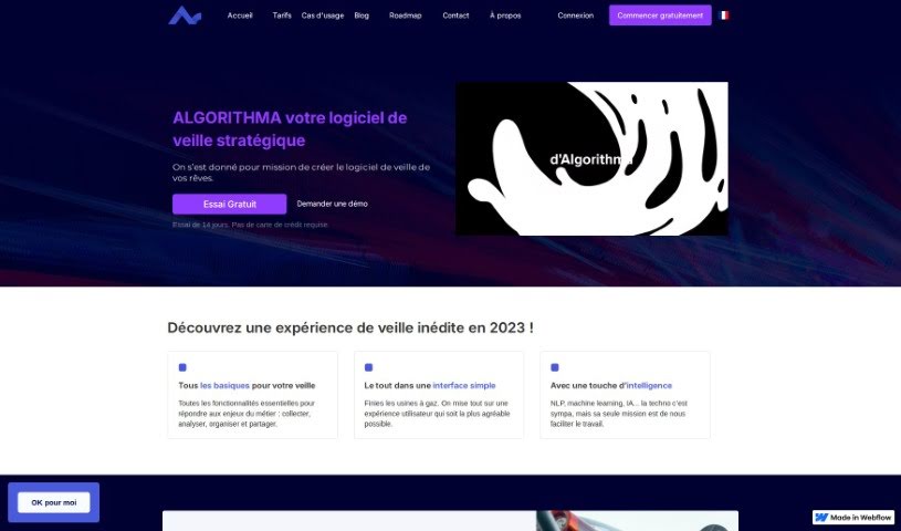 Screenshot of Algorithma