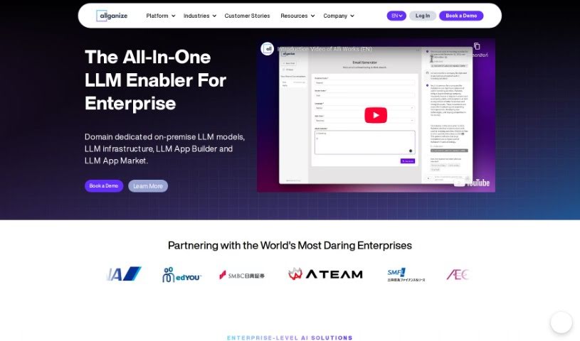 Screenshot of Allganize