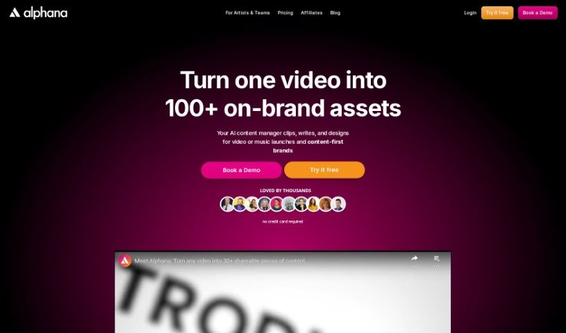 Screenshot of Alphana