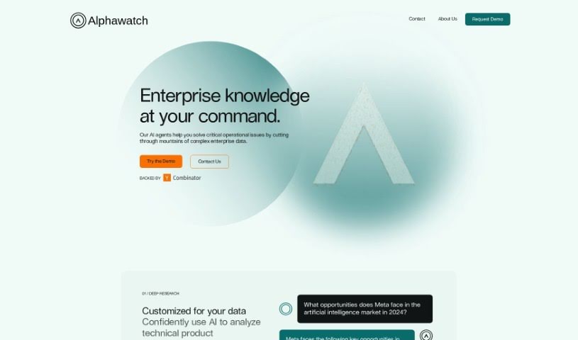 Screenshot of AlphaWatch AI