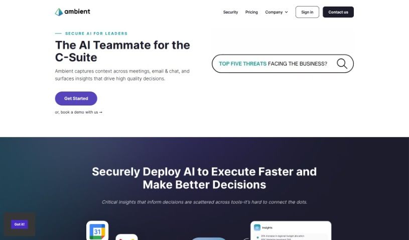 Screenshot of Ambient