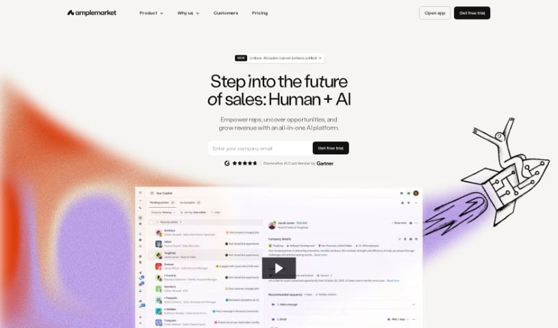 Screenshot of Amplemarket