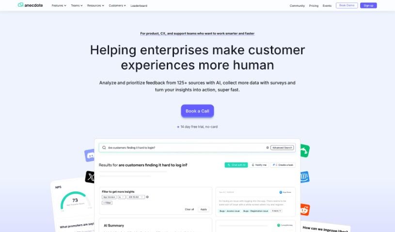 Screenshot of Anecdote AI