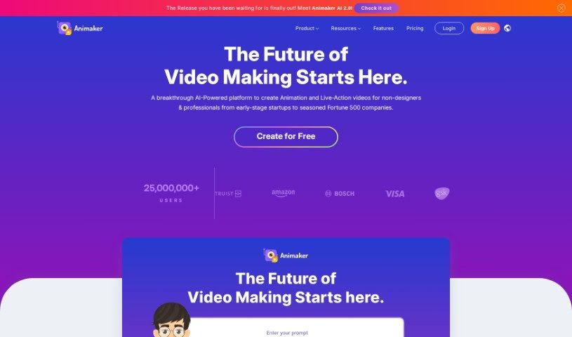 Screenshot of Animaker