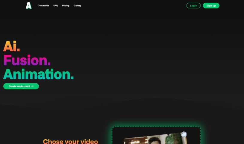 Screenshot of Animatable AI