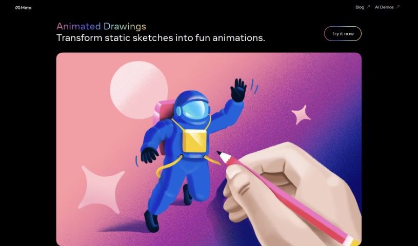 Screenshot of Meta Animated Drawings