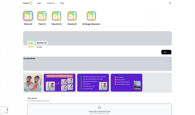 Screenshot of Anime AI