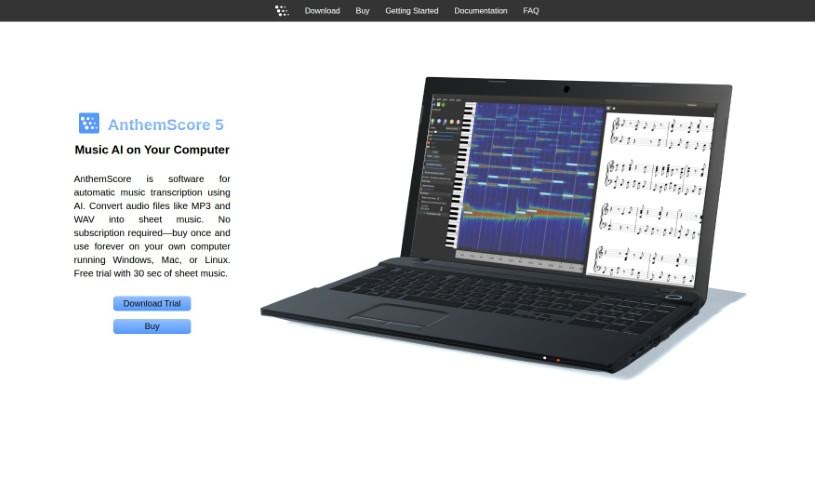 Screenshot of AnthemScore