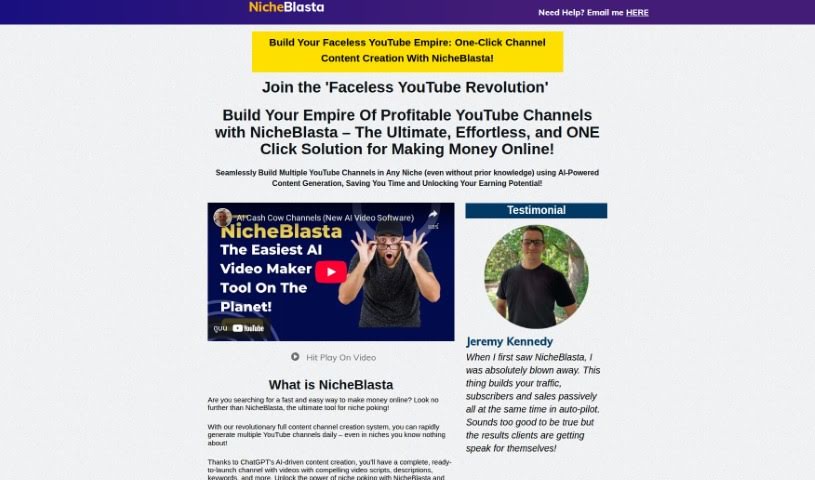 Screenshot of anthonyhaye Nicheblasta