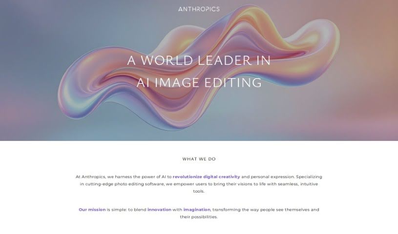 Screenshot of Anthropics