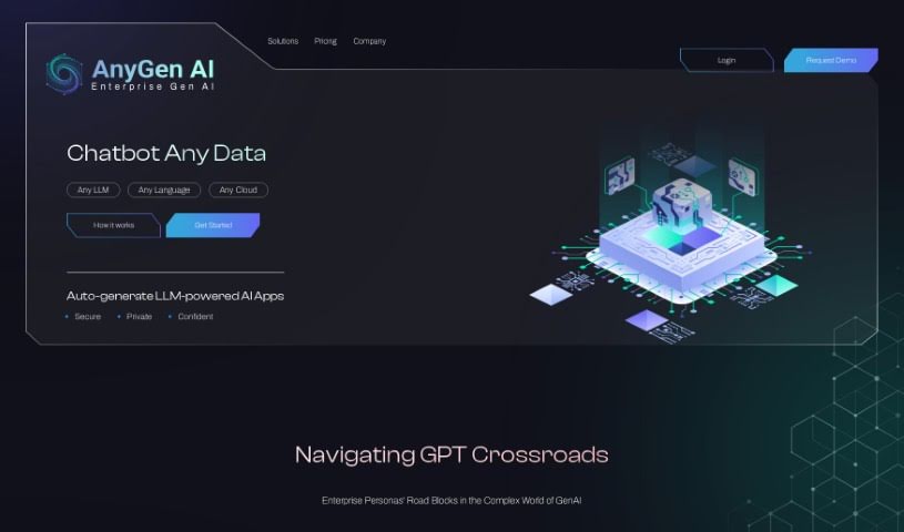 Screenshot of AnyGen AI