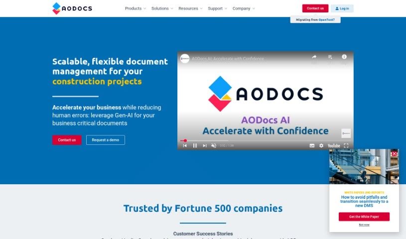 Screenshot of AODocs
