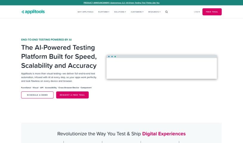Screenshot of Applitools