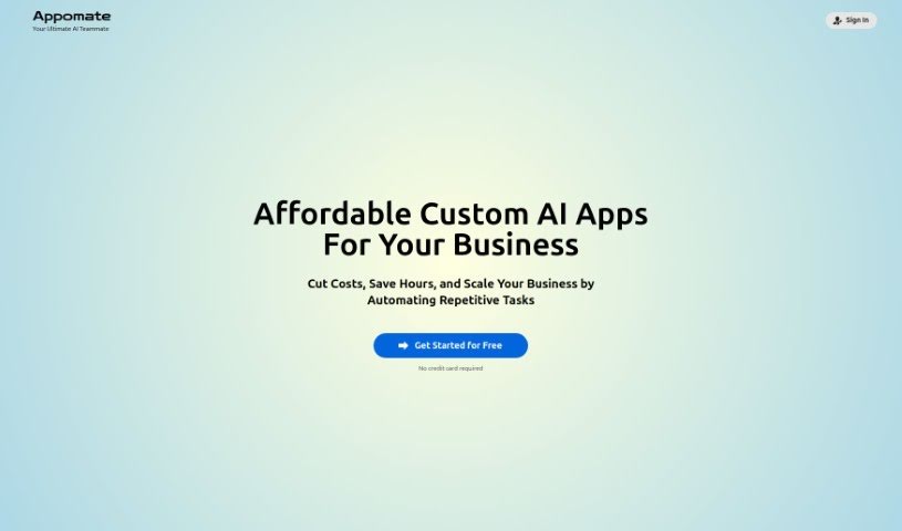 Screenshot of Appomate