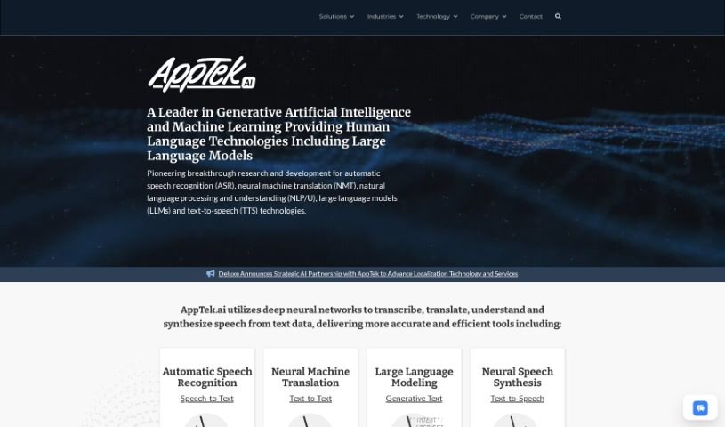 Screenshot of Apptek