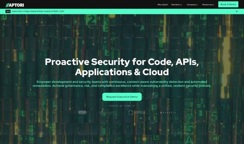 Screenshot of Aptori