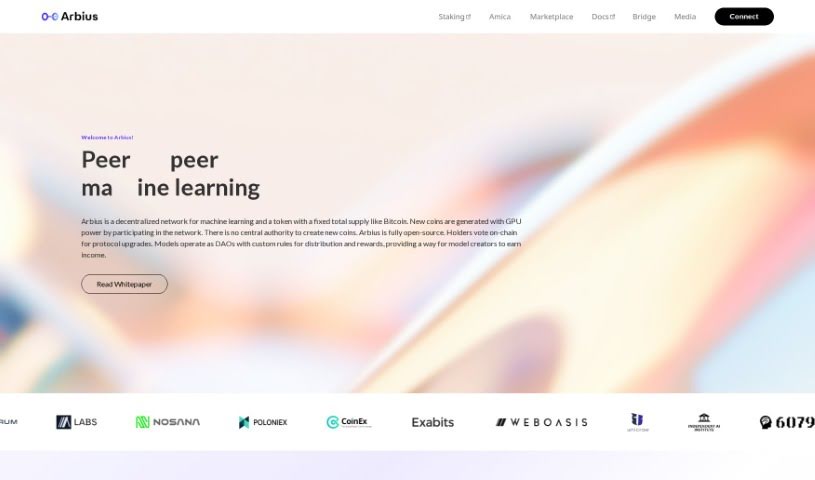 Screenshot of Arbius