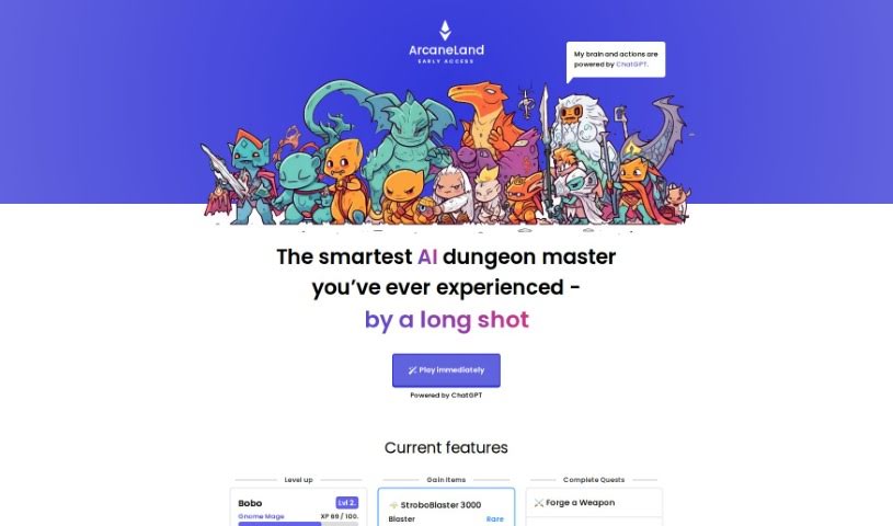 Screenshot of Arcaneland