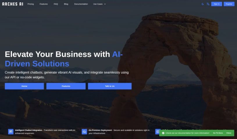 Screenshot of Arches AI