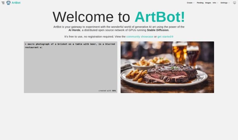 Screenshot of Artbot