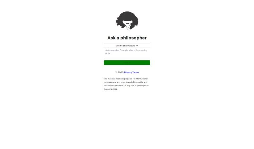 Screenshot of Ask A Philosopher