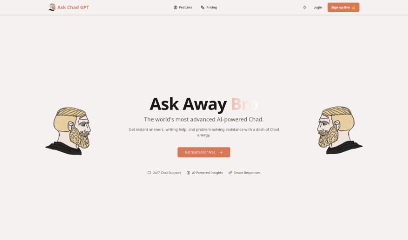 Screenshot of Ask Chad GPT