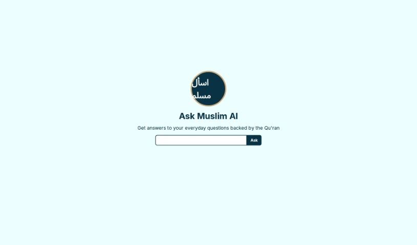 Screenshot of Ask Muslim AI