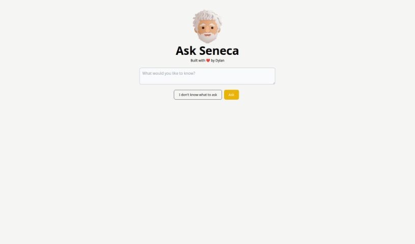 Screenshot of Ask Seneca
