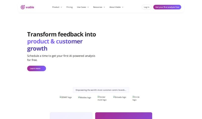 Screenshot of Ask Viable