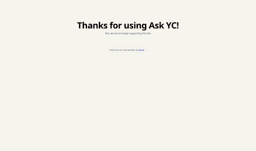 Screenshot of Ask YC