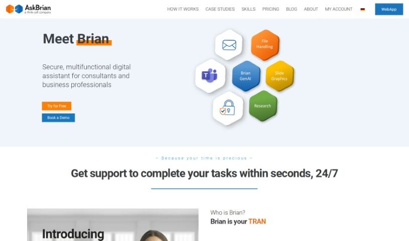 Screenshot of AskBrian