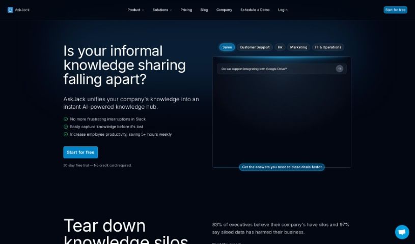 Screenshot of Askjack