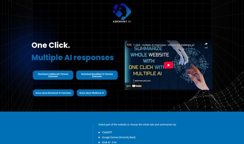 Screenshot of AskManyAi