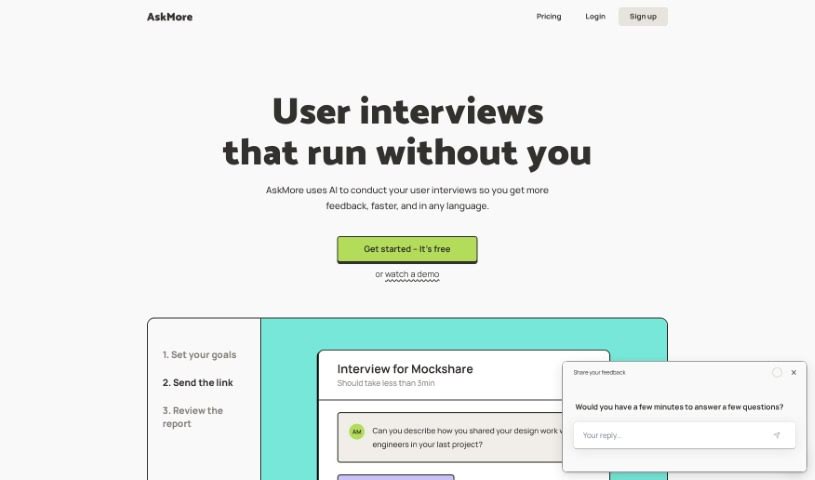 Screenshot of AskMore