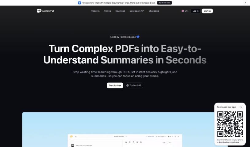 Screenshot of AskYourPDF