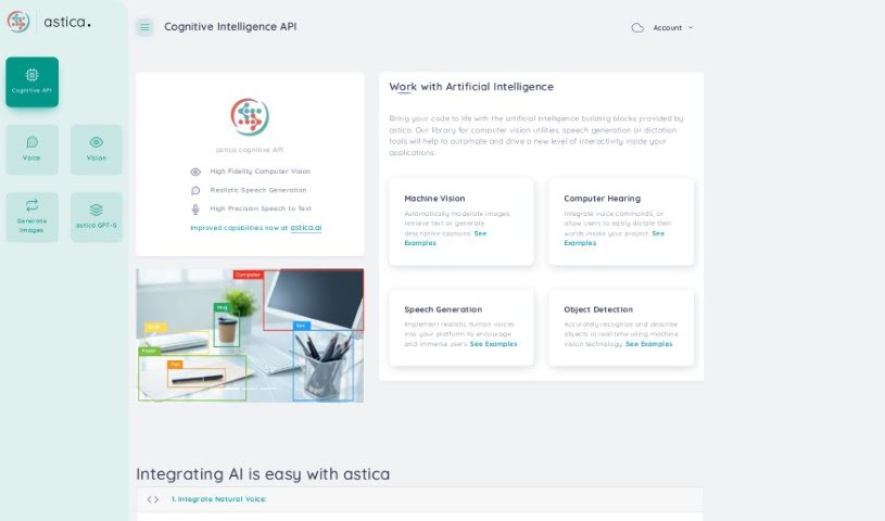 Screenshot of Astica