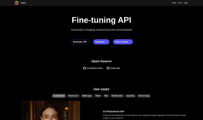 Screenshot of Astria