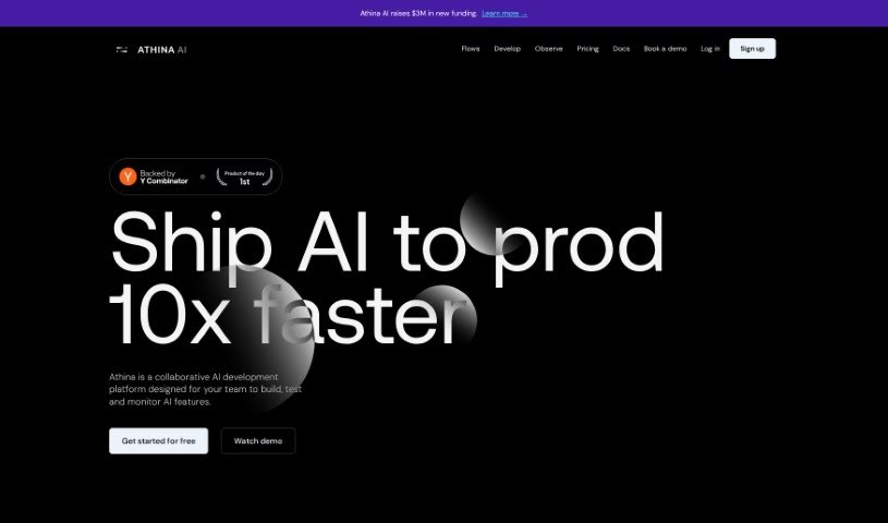 Screenshot of Athina AI