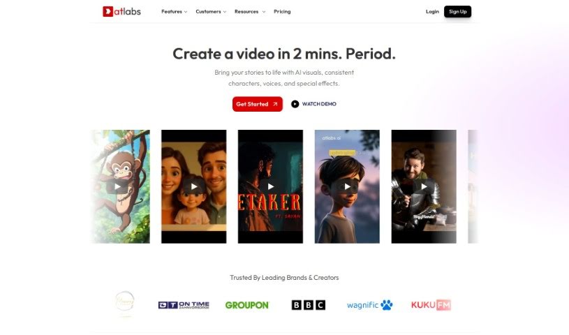 Screenshot of Atlabs AI