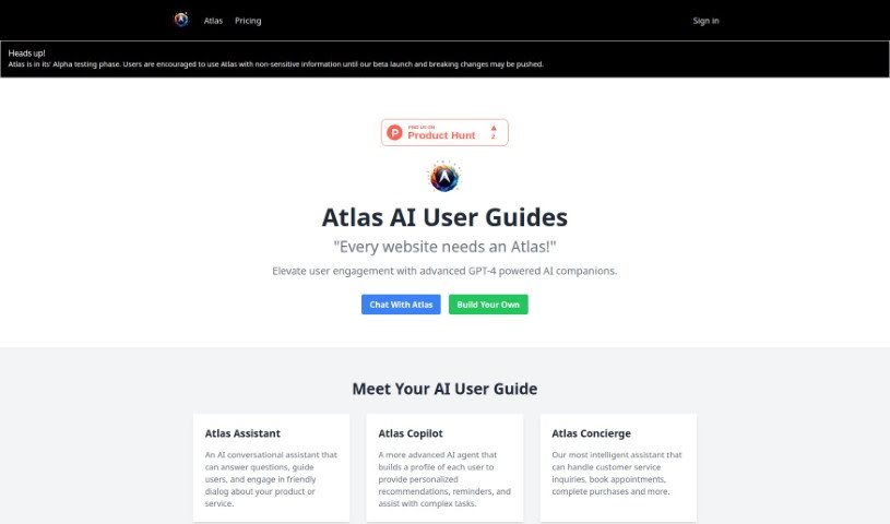 Screenshot of Atlas Ai