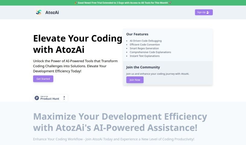 Screenshot of AtozAi
