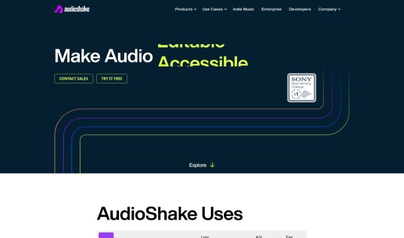 Screenshot of AudioShake