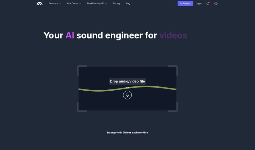 Screenshot of Auphonic