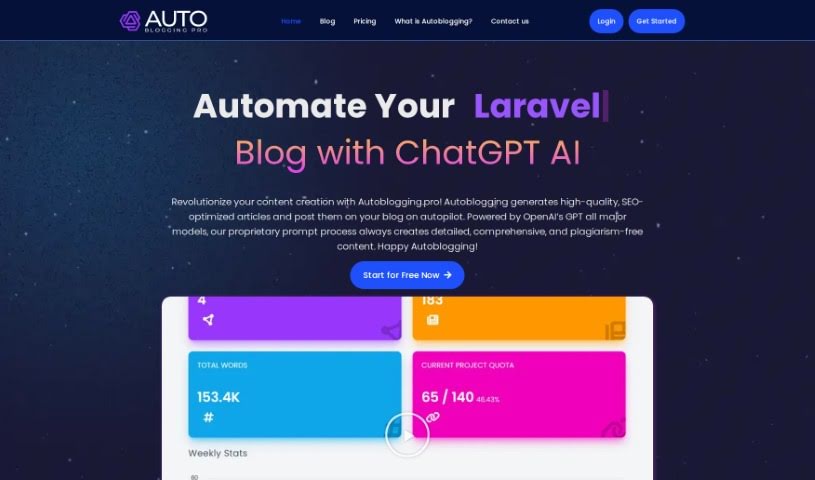 Screenshot of Autoblogging Pro